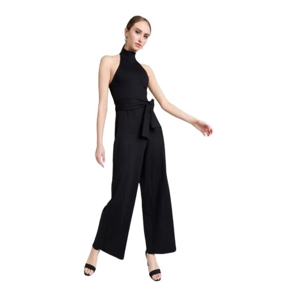 NWT Susana Monaco | Midnight Mock Open Back 32” Jumpsuit S - Picture 4 of 12